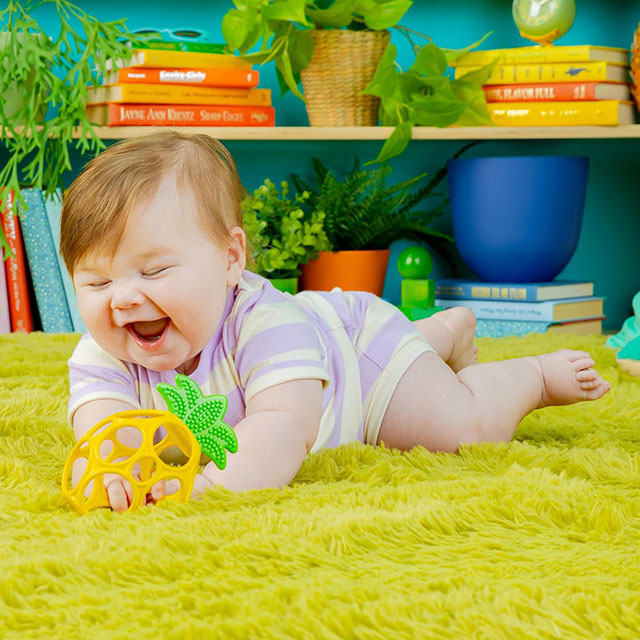 OBall Pineapple Teether Toy is one of the best newborn baby gifts