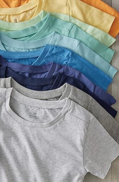 stacked rainbow toddler t-shirts
